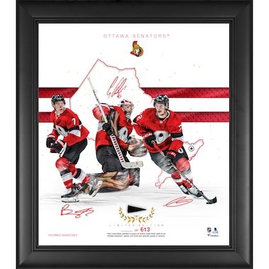 Ottawa Senators Fanatics Authentic Framed 15" x 17" Franchise Foundations Collage with a Piece of Game Used Puck - Limited Edition of 613