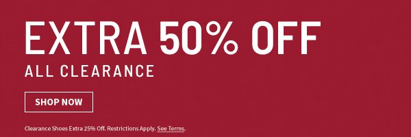 Extra 50% Off All Clearance