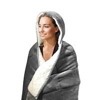 Pur Serenity 10lb Hooded Weighted Throw- Grey