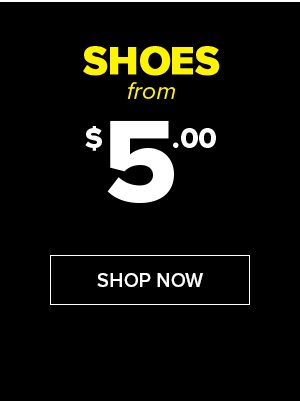 Shoes from $5.00