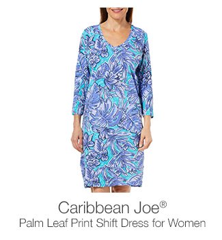 Shop Caribbean Joe Palm Leaf Print Dress