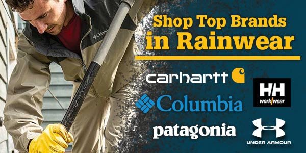 Shop Top Brands in Rainwear Carhartt Columbia Helly Hansen Patagonia Under Armour