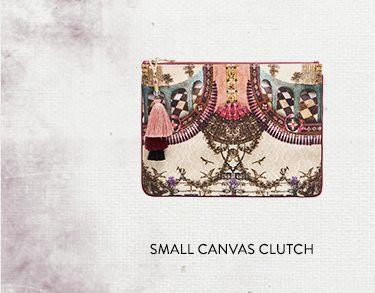 VIOLET CITY SMALL CANVAS CLUTCH