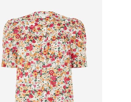 JULISSA FLORAL PRINT BLOUSE IN ORGANIC COTTON