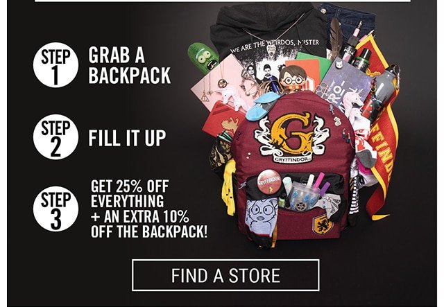 hot topic pack it up sale