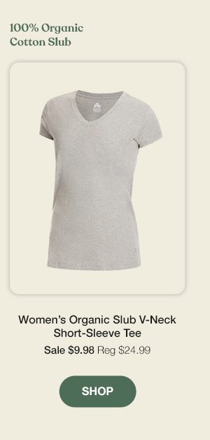 Women's Organic Slub V-Neck Short-Sleeve Tee - Click to Shop