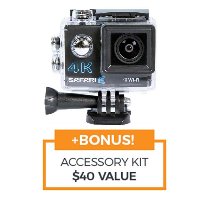 SAFARI 3 4K ACTION CAMERA 1080P W/REMOTE