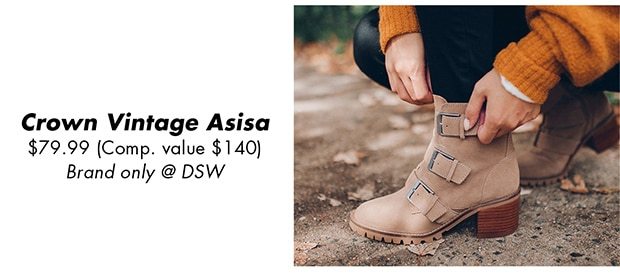 CROWN VINTAGE ASISA $79.99 (COMP. VALUE $140) BRAND ONLY @DSW