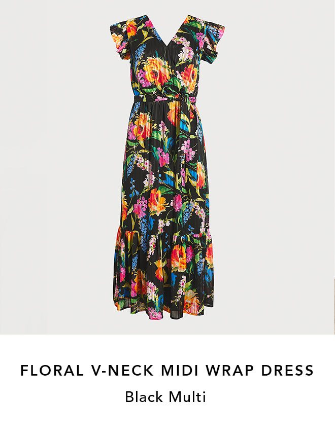 Floral v neck dress