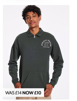 Older Boys Green College Rugby Sweatshirt