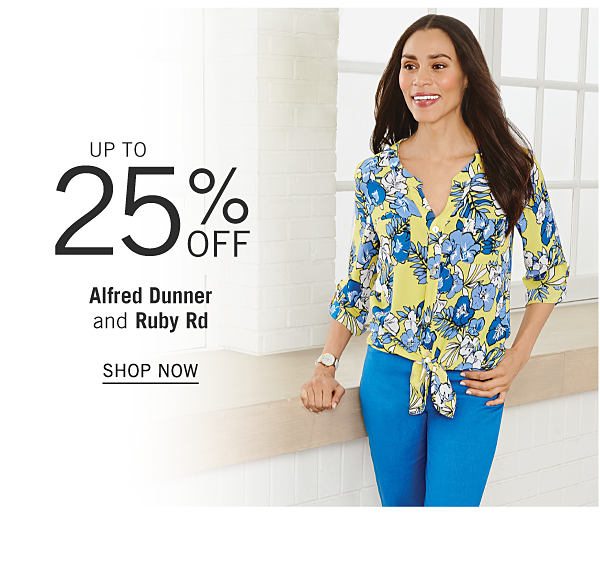 Up to 25% off Alfred Dunner & Ruby Rd. Shop Now.