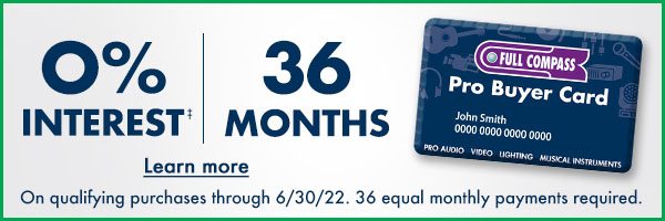 0% Interest for 36 Months with our Pro Buyer Card