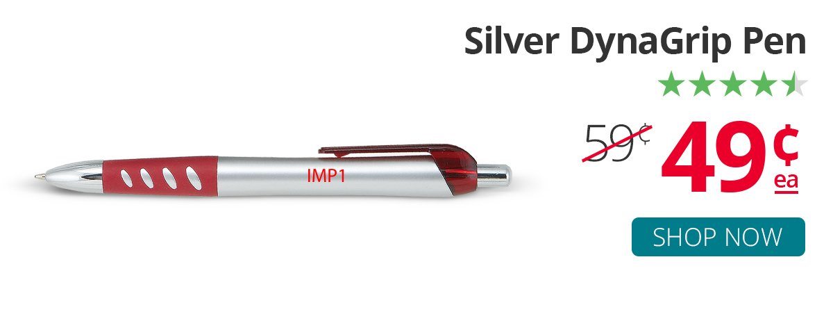 Silver DynaGrip Pens for only 49¢ each!