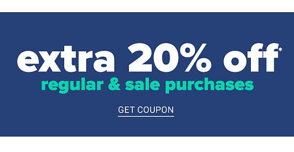 Extra 20% off regular & sale purchases - Get Coupon