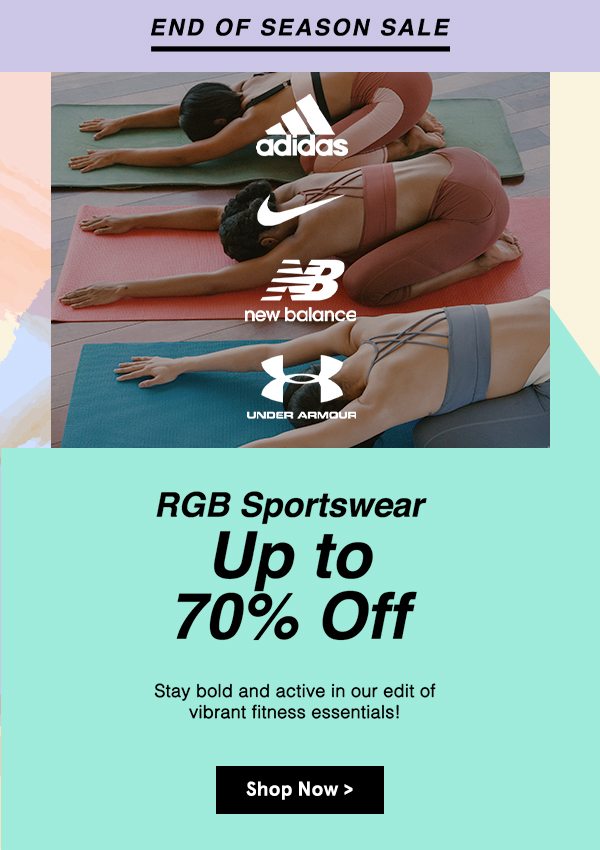 End of Season Sale: RGB Sportswear Up to 70% Off!
