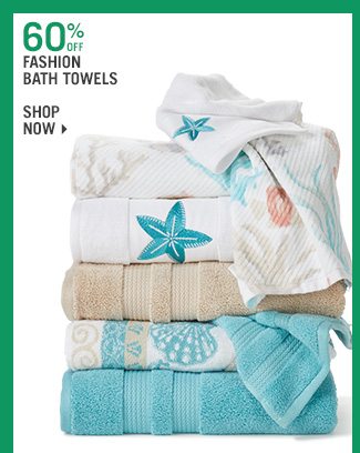 Shop 60% Off Fashion Bath Towels
