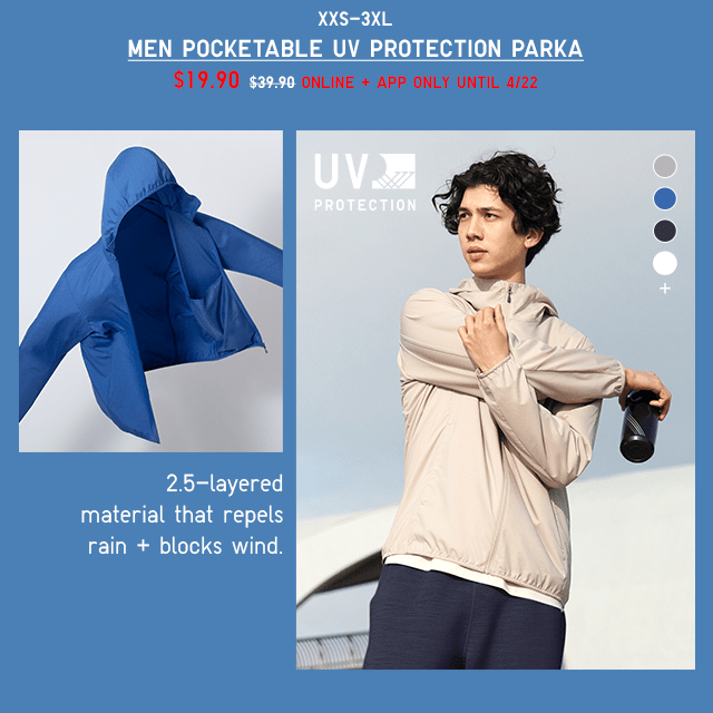 PDP2 - MEN POCKETABLE UV PROTECTION PARKA