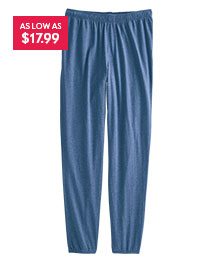 John Blair Elastic Hem Jersey Pants as low as $17.99
