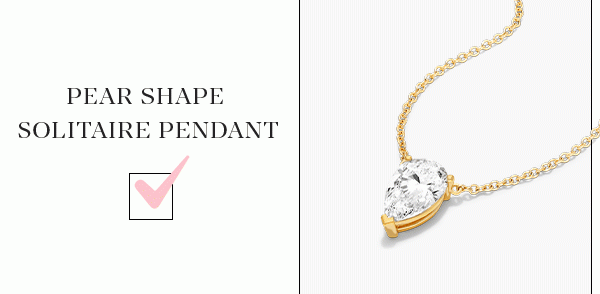 Pear Shape Solitaire Pendant