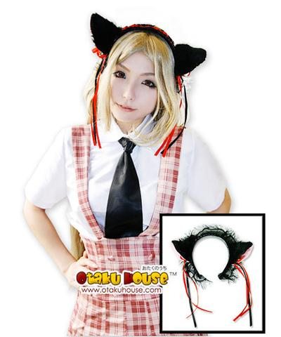 Black Cat Ears Hairband with Bells (ver. 2)
