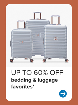 A silver three piece luggage set. Up to 60% off bedding and luggage favorites.