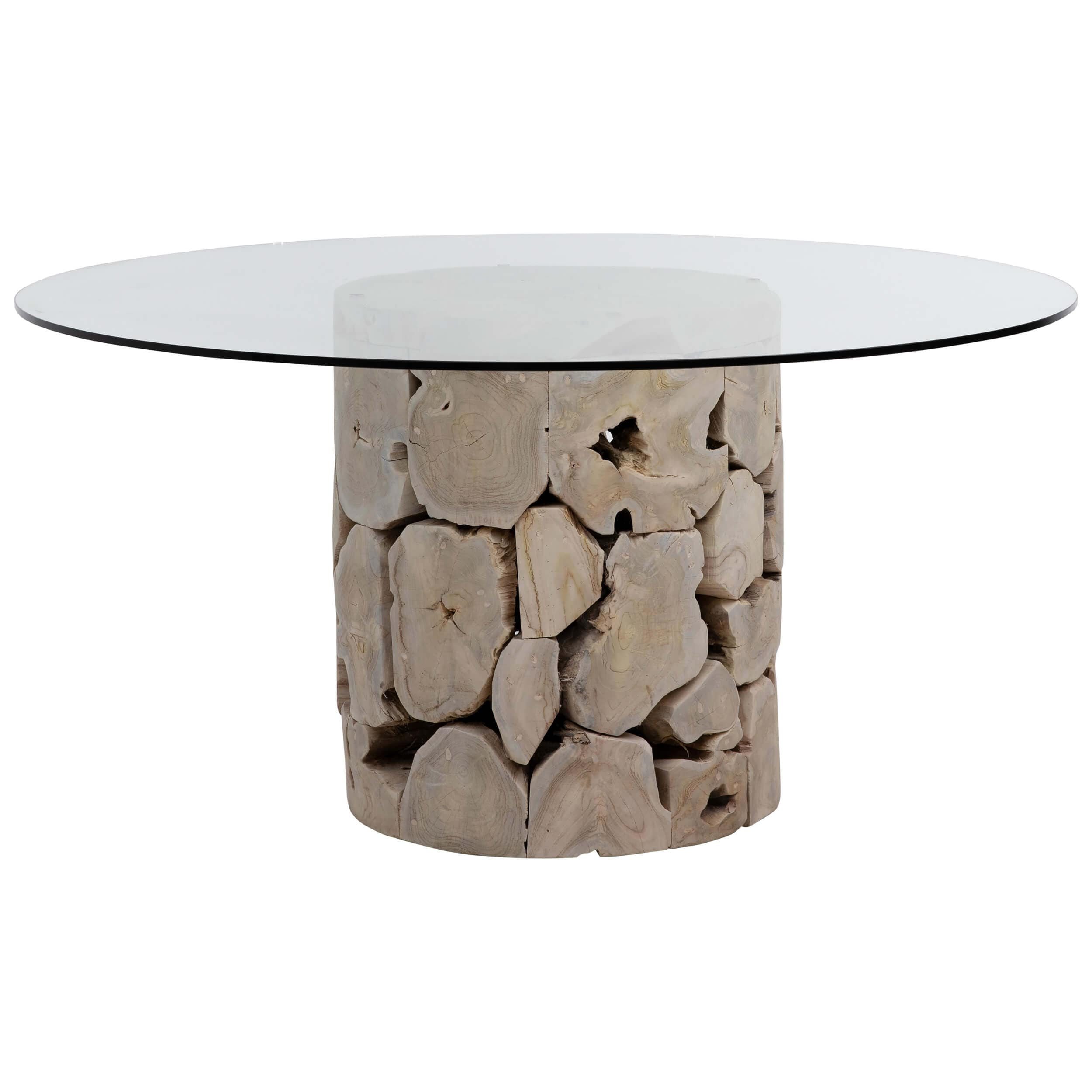 Image of Briar Round Dining Table, Bleached