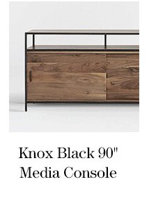 Knox black 90" media console