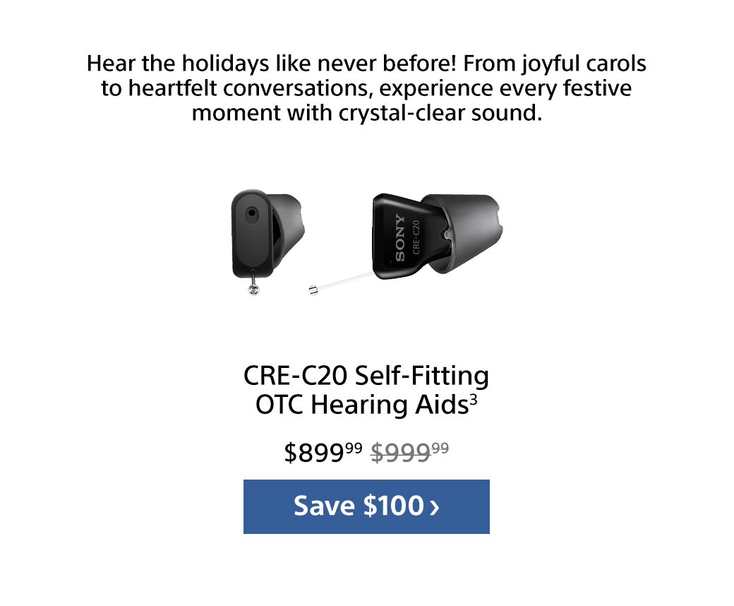 CRE-C20 Self-fitting OTC Hearing Aids¹ | Save $100