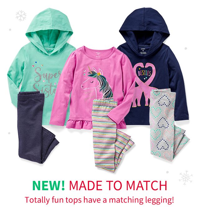 NEW! MADE TO MATCH | Totally fun tops have a matching legging!