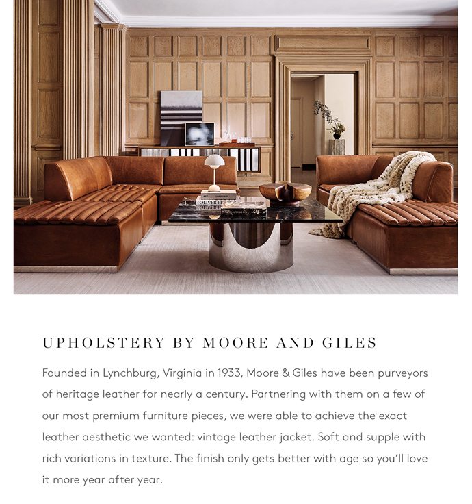 UPHOLSTERY BY MOORE AND GILES