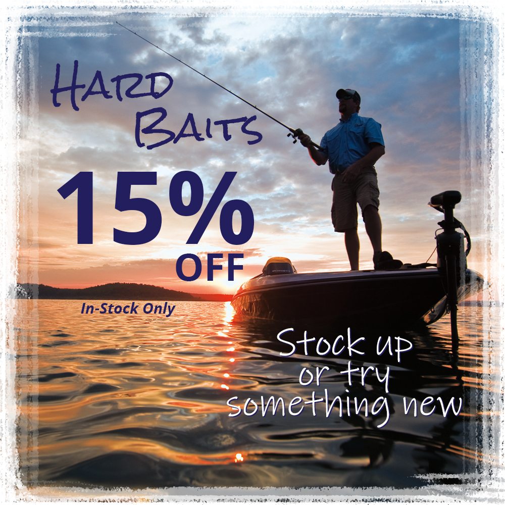 Take 15% off in-stock Hard Baits
