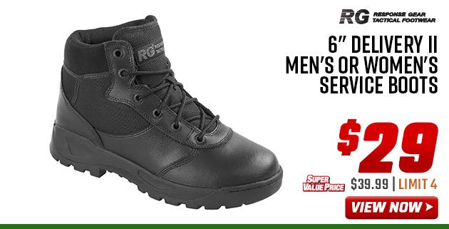 Response Gear 6'' Delivery II Men's or Women's Service Boots