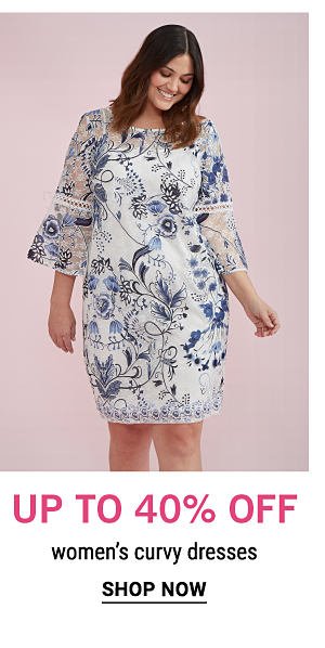 Up to 40% off women's curvy dresses. Shop Now.