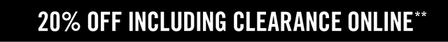 20% off including clearance online