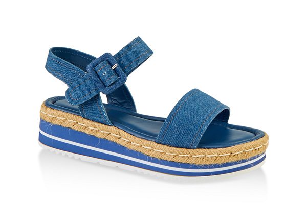 One Band Platform Espadrille Sandals