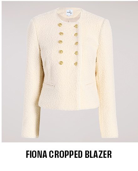 Fiona Cropped Blazer (Parchment Boucle)