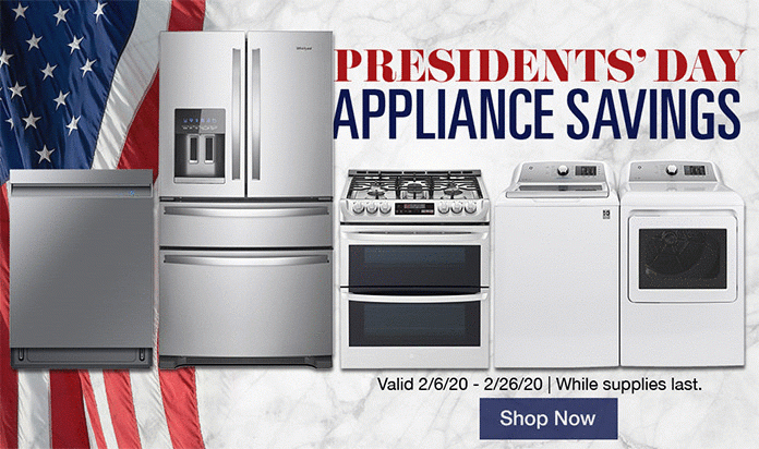 presidents day washer dryer sales