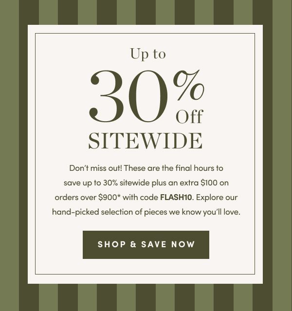 Up to 30 Percent Off Sitewide