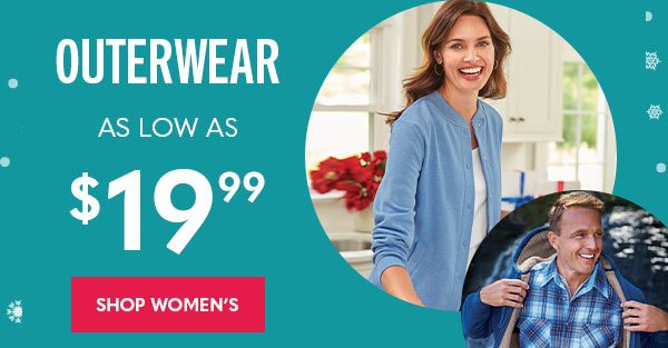 Women's outerwear as low as $19.99