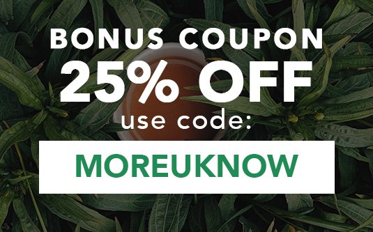 Your 25% Off Coupon - Use Code: MOREUKNOW