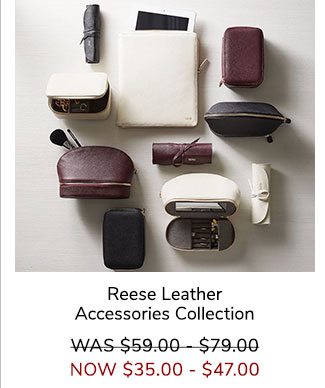 Reese Jewelry Balck Leather Travel Box