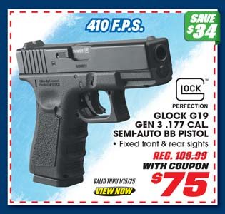 Umarex Glock G19 Gen 3 .177 Caliber Semi-Auto BB Pistol