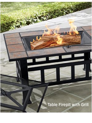 Table Firepit with Grill