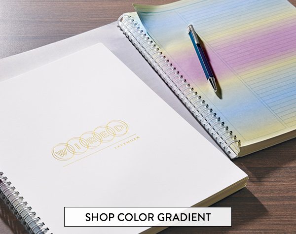 Wired Color Gradient Annotation Ruled Notebook