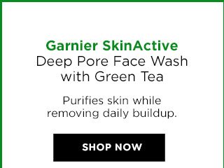 Garnier SkinActive Deep Pore Face Wash with Green Tea - Purifies skin while removing daily buildup. - SHOP NOW