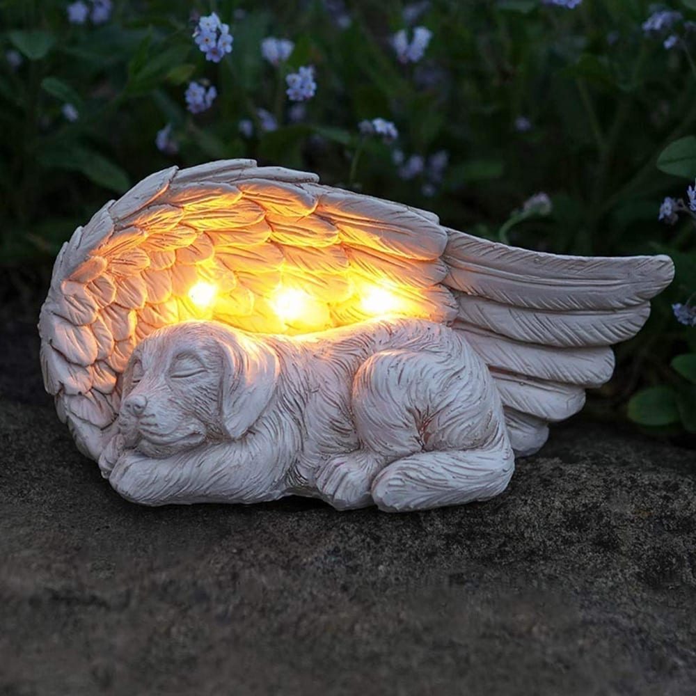 Image of Forever My Guardian Angel Pup Garden Solar Light