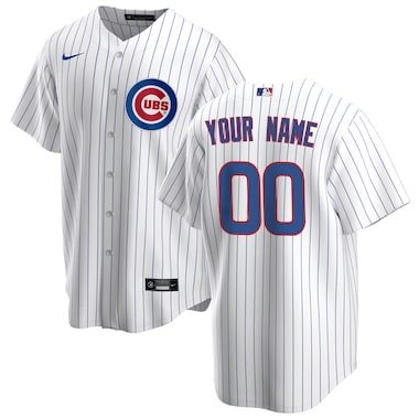 Nike Chicago Cubs White/Royal Home 2020 Replica Custom Jersey