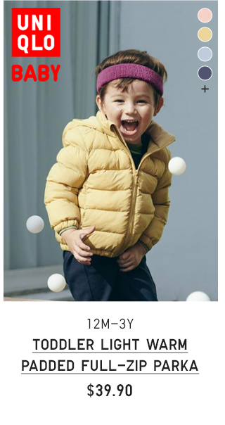 TODDLER LIGHT WARM PADDED FULL-ZIP PARKA