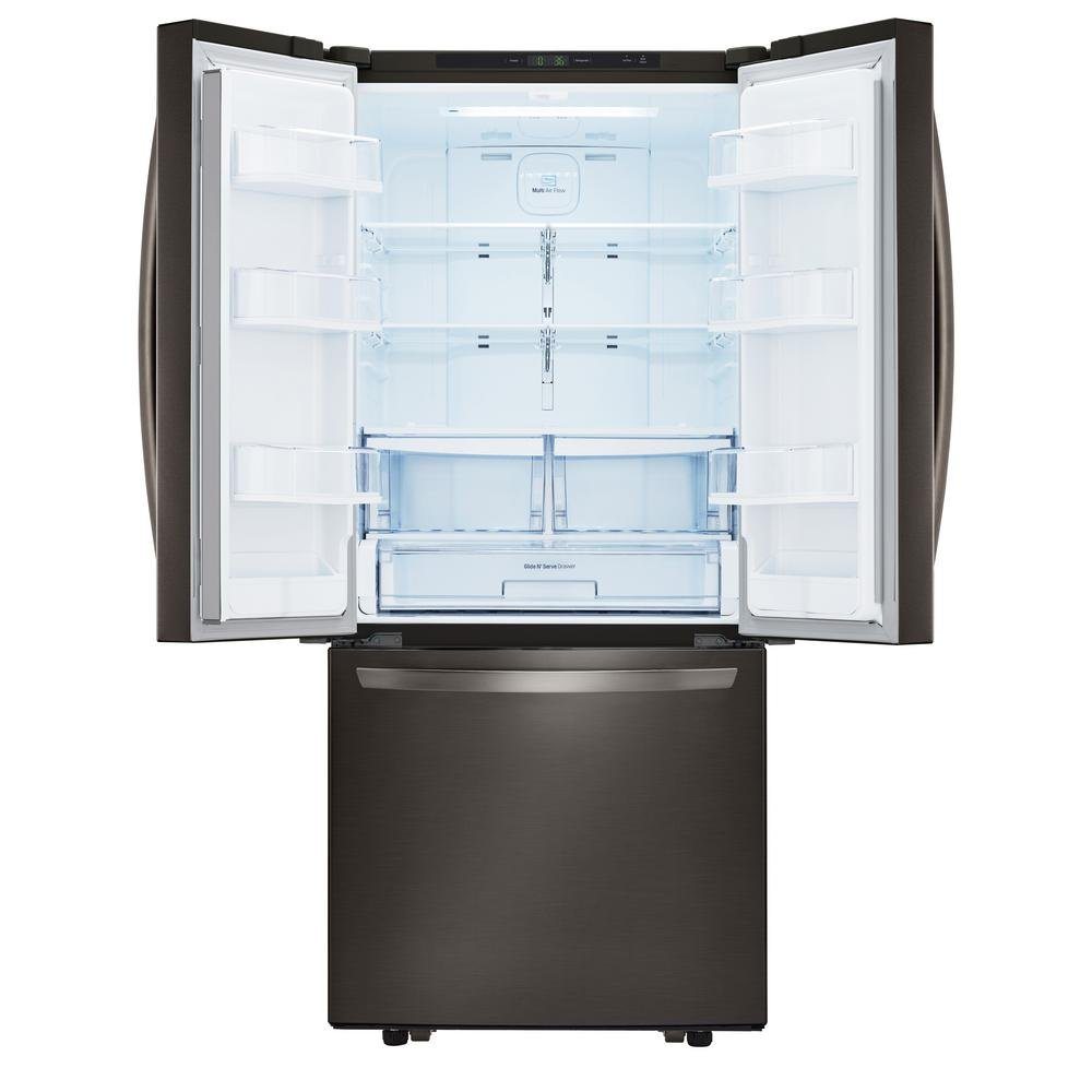 LG 21.8 cu. ft. French Door Refrigerator - 30 Inch Black Stainless Steel