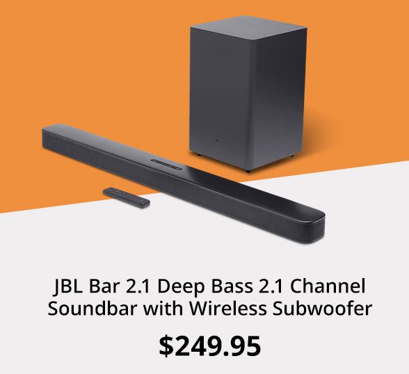 JBL Bar 2.1 Deep Bass 2.1 Channel Soundbar with Wireless Subwoofer